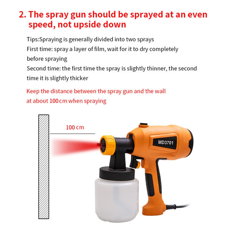 Bradoo Paint Sprayer 550w High Power Hvlp Spray G Un Easy To Clean With