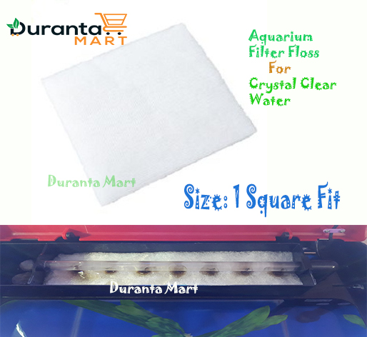 Aquarium Filter Floss or Synthetic Cotton-size 1 Square fit -fastest and most efficient way to achieve crystal clear water. 
