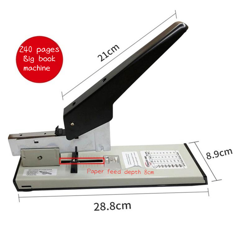 Large Capacity Paper Binding Stapler Heavy Duty Stapler Office Bookbinding Stapling Staples Hand Operated Stapler 100/240 Sheets minghao. 