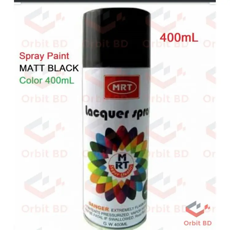 Spray Paint MATT BLACK Color 400mL Multipurpose Spray Paint