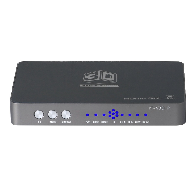 HDMI Converter/2D to 3D/Video Converter Left and Right Up and Down Format to 3D Suitable Projection Blu-Ray Film EU Plug-Black
