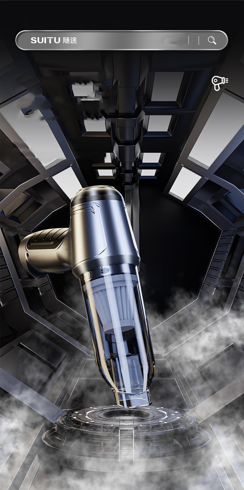 Generic Vacuum cleaner, vehicle mounted, handheld, highpower, portable, suction and blowing