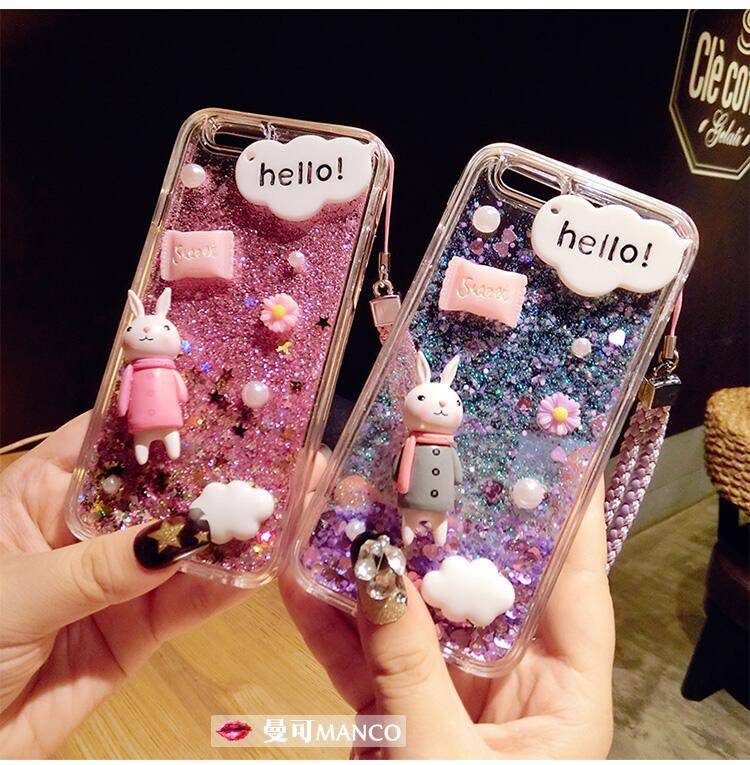 Applicable vivo Yang zi same style iqoo9 Quicksand y76S Mobile Phone Shell Silicone y9s Lanyard Rabbit Neo3 Trendy women