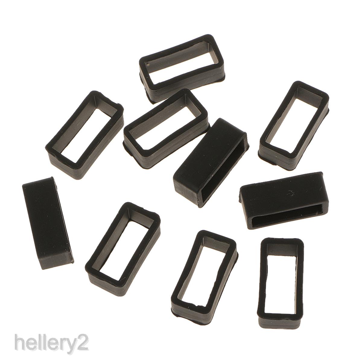 10Pcs Rubber Keeper Loop Replacement Watch Band Strap Accessories 18/20/22mm
