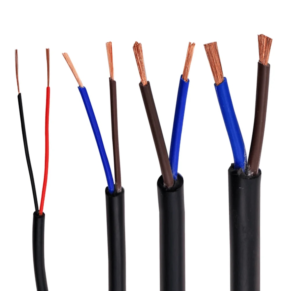 Multicore wire and cable RVV2 core -24 core control signal wire 22AWG 0.3 0.5 0.75mm 1.5mm2 PVC cable. 