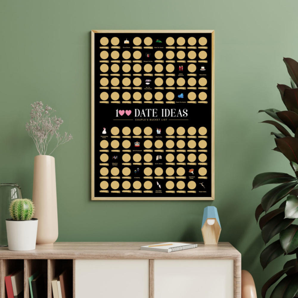 59.4 * 42cm Couples Scratch Poster Creative Red/Black Paper Hanging Picture Red Bottom Poster for Date Night Relationship