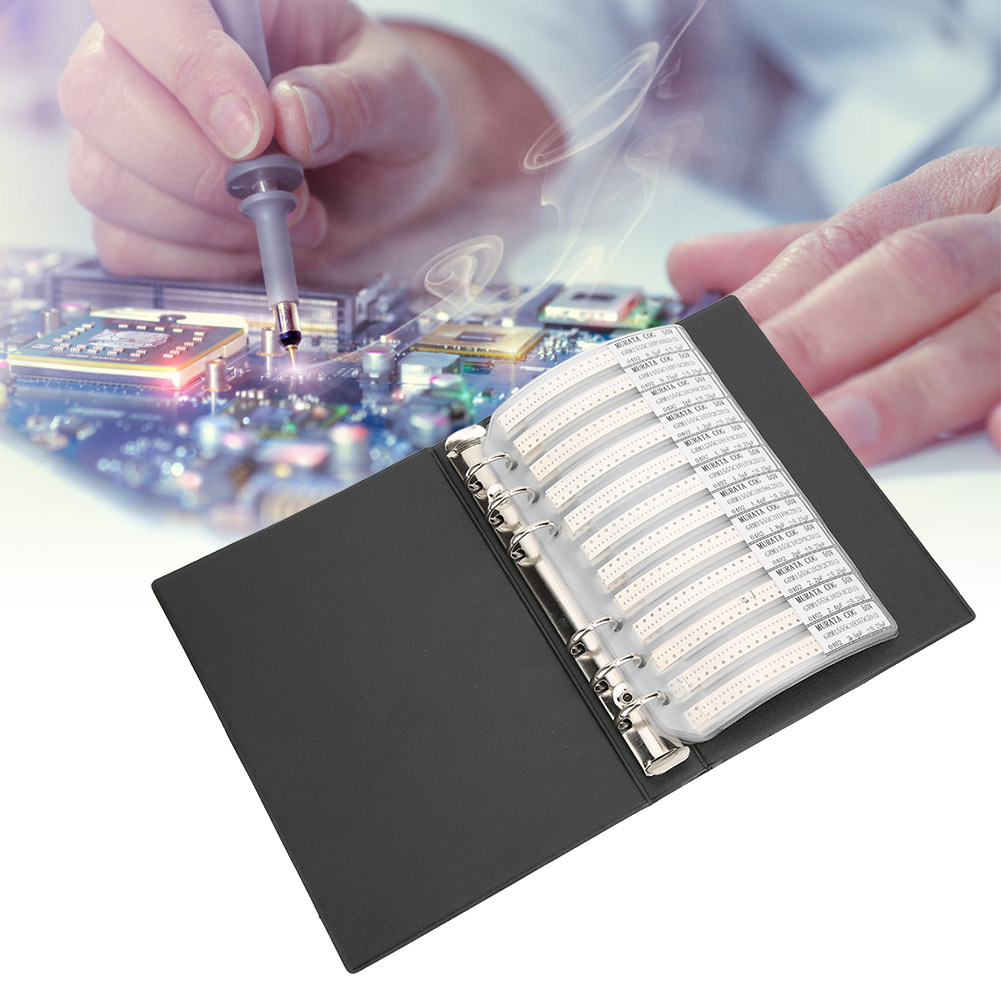 Sample Book 0402 Series 80 Values Capacitors Electronic Components Assorted Kits Black. 