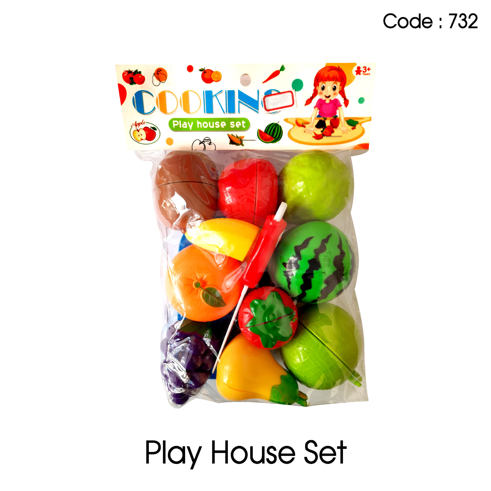 Play Food Toy cutting Fruit & Food cutter Set play Kitchen Kits early Education Toys for Girls AND BOYS 10 Pcs