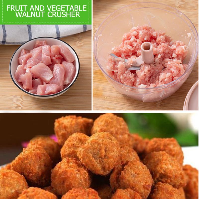 Manual Fruit Vegetable Chopper Hand Pull String Food Cutter Onion Nuts Meat Grinder Mincer Blender Shredder Mixer Kitchen Tool. 