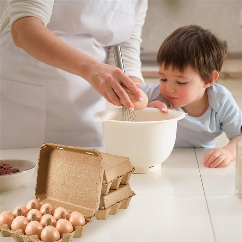BRADOO 20 Pack Egg Cartons, Paper Pulp Square Egg Cartons Eggs, Egg Cartons Container Empty Egg Tray Pulp Egg Holder. 