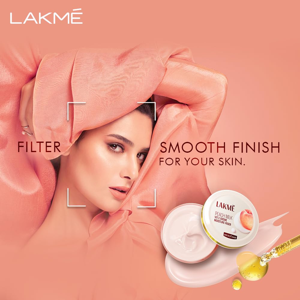 Lakme Skin Perfect Collection Peach Milk Vitamin E Cream Moisturiser 50g. 