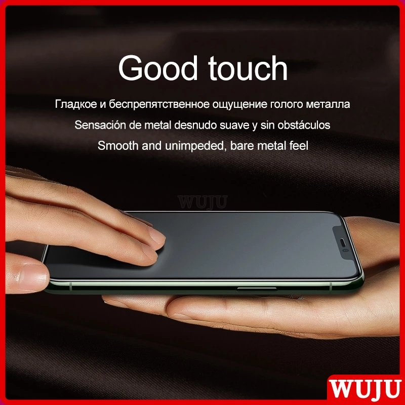 WUJU 999D Matte Anti-fingerprint Full Cover Tempered Glass For iPhone 11 12 13 Pro Max 12 13 mini XS Max X XR 7 8 6 6S Plus SE No Fingerprint Matte Tempered Glass Screen Protector Film. 