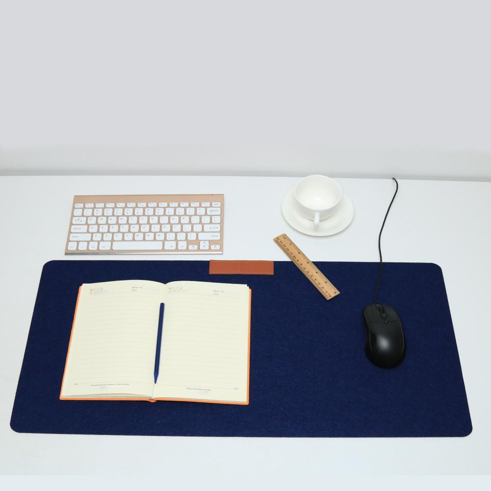 Vktech Office Computer Desk Mat Modern Table Wool Felt Laptop Cushion Desk Mat