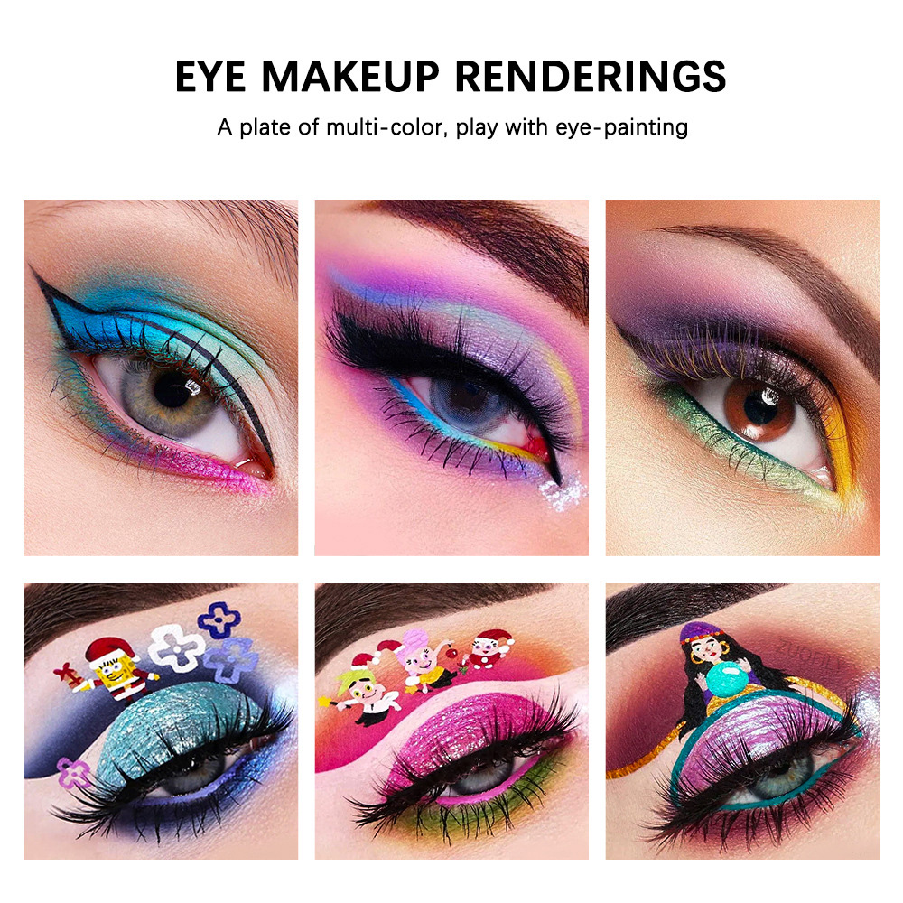 Water-soluble Face Body Painting with Brush DIY Tattoo Eyeliner Eyeshadow Pigment Paint Oil Makeup Palette Party Tools 10 Colors. 