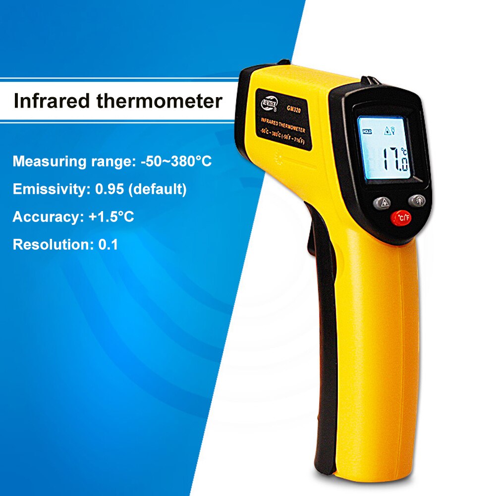 Gm320 Infrared Thermometer Non-contact Camera Infrared Laser Tature Probe Household No Touch Dil With Color Display. 