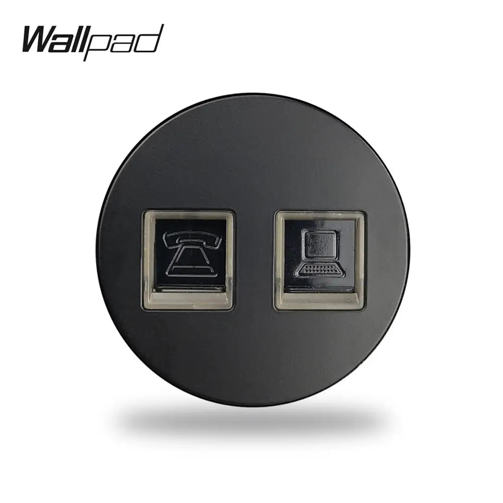 【YIYANGMAOYI111】L6 Black White Grey Gold Telephone RJ11 & RJ45 Internet Data Computer Wiring Modular DIY Free Combination. 