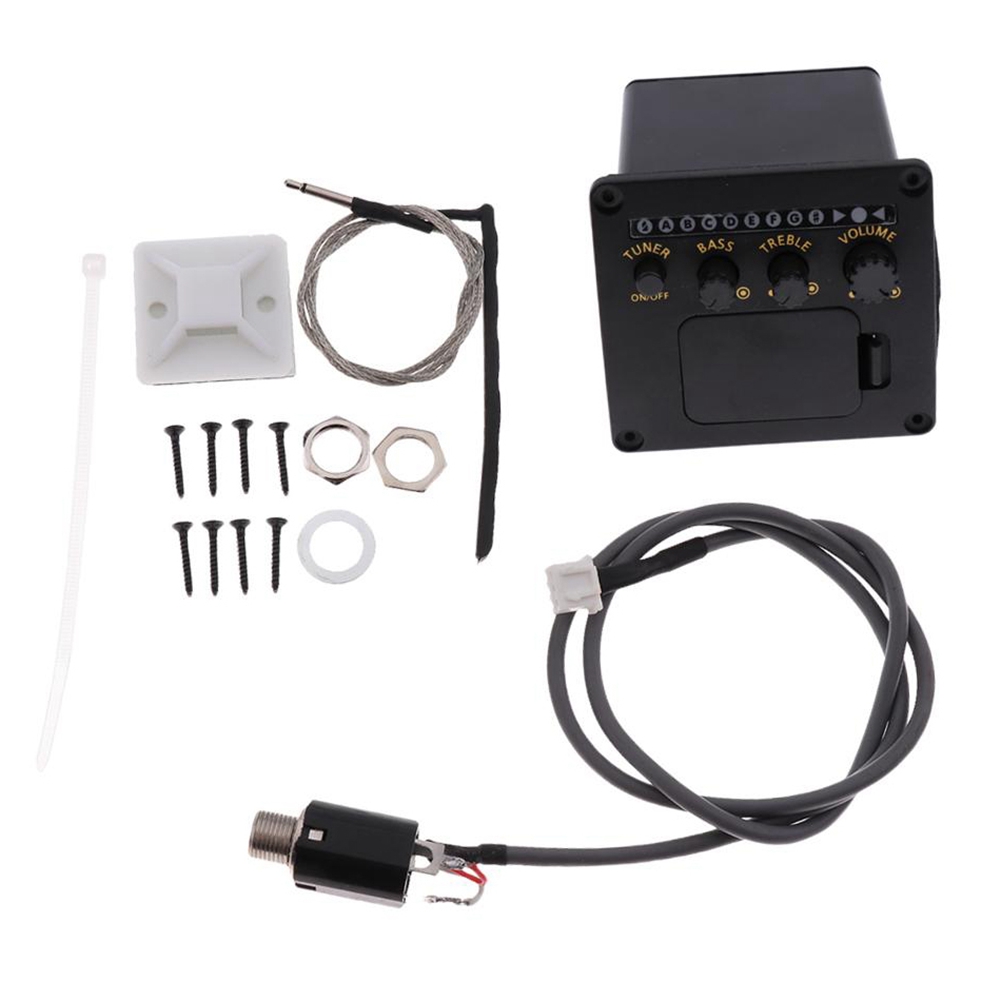 Individual 1 Set 2 Band Pickup Eq Aeq-2T Guitar Washer Screws Set & 1 Set Uk-300T Pickup Preamp Ukelele Pickups Tuner System. 