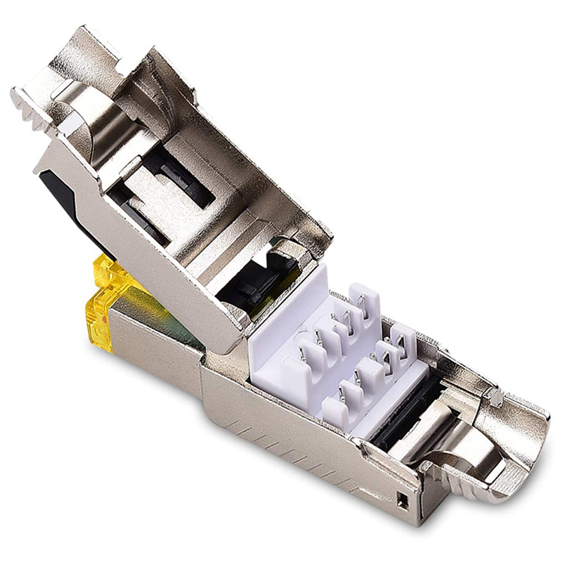 24-Pack Tool Free Shielded RJ45 Cat 8, Cat8 Field Termination Plug, Cat8 Connector, Cat8 Plug. 