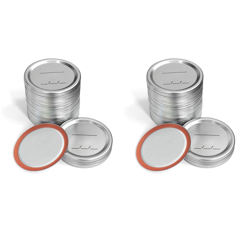 QUANBU 160Pcs Wide Mouth Canning Lids,Mason Jar Canning Lids for Ball,Split-Type Lids Leak Proof 86mm Mason Jar Lids