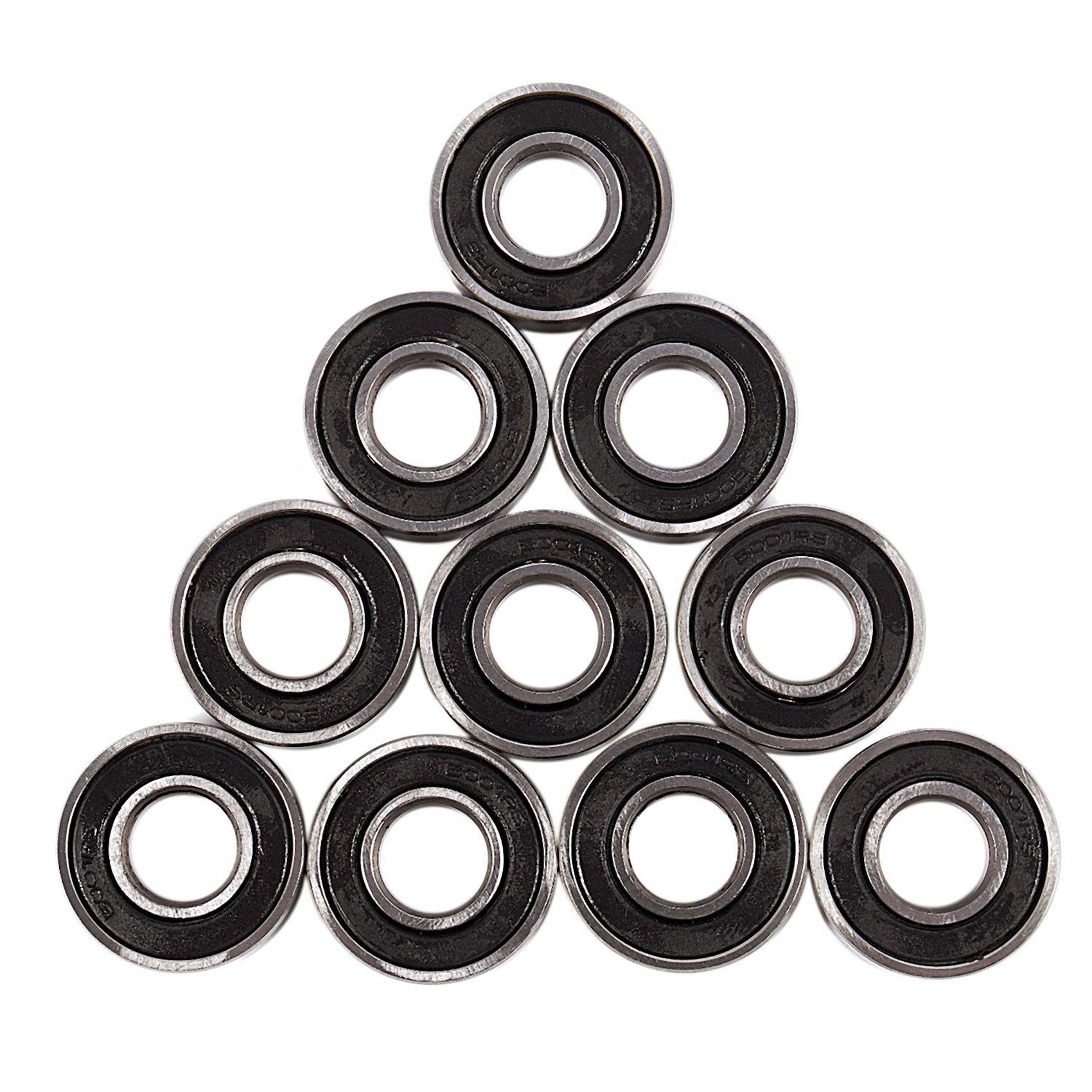 6001RS Deep Groove Ball Bearing 28 x 12 x 8 mm 20 Pieces, Silver & Black