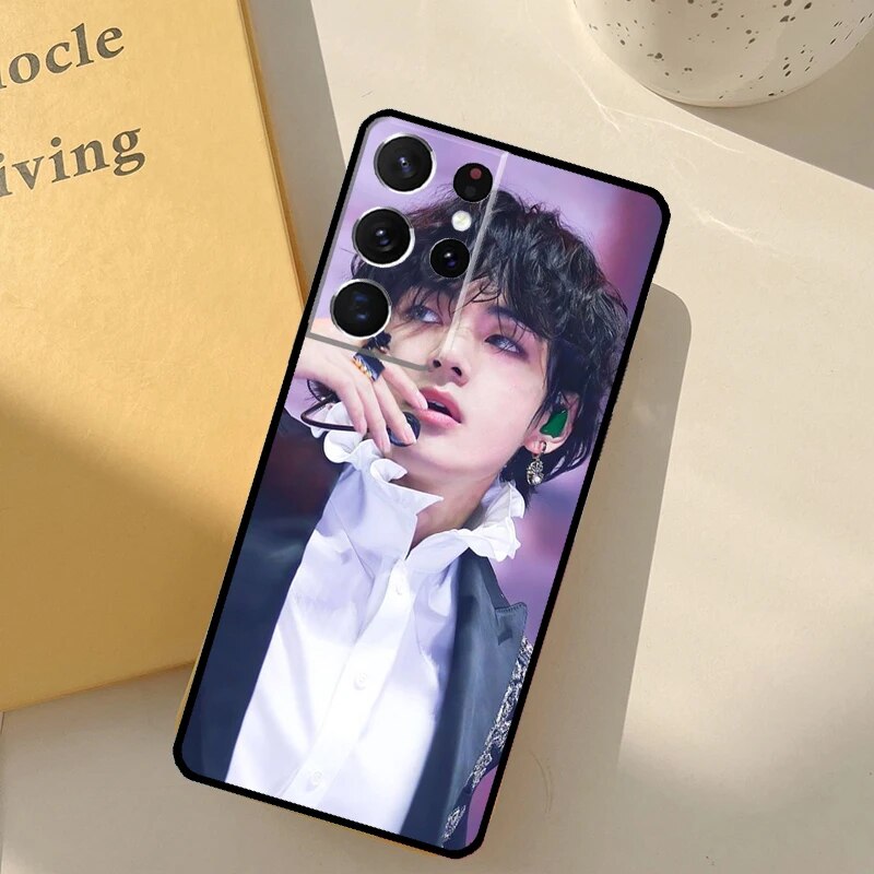 Kpop Kim Taehyung V Case For Samsung Galaxy S21 S22 Ultra S20 FE S8 S9 S10 Note 10 Plus Note 20 Ultra Cover. 