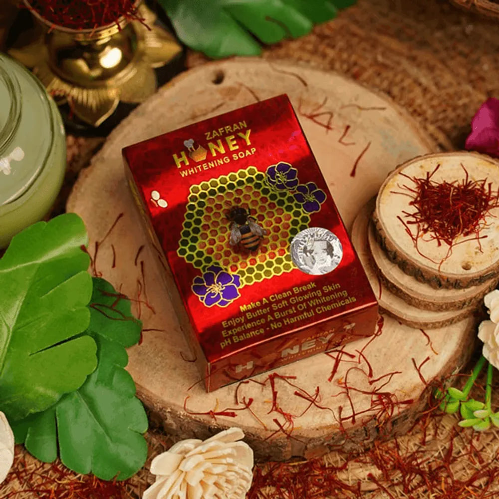 Zafran Honey Brightenign Soap Authentic and original - 100gm. 
