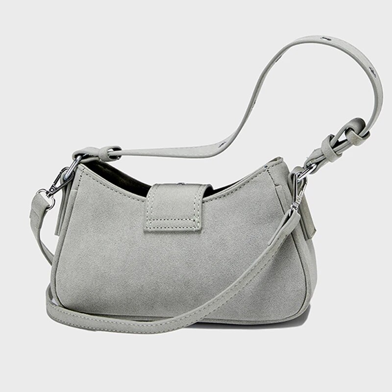 Niche Design Retro Underarm Bag for Women's Spring/summer 2023 New Suede Texture One Shoulder Stick Bag Tote Luxury Woman Female. 