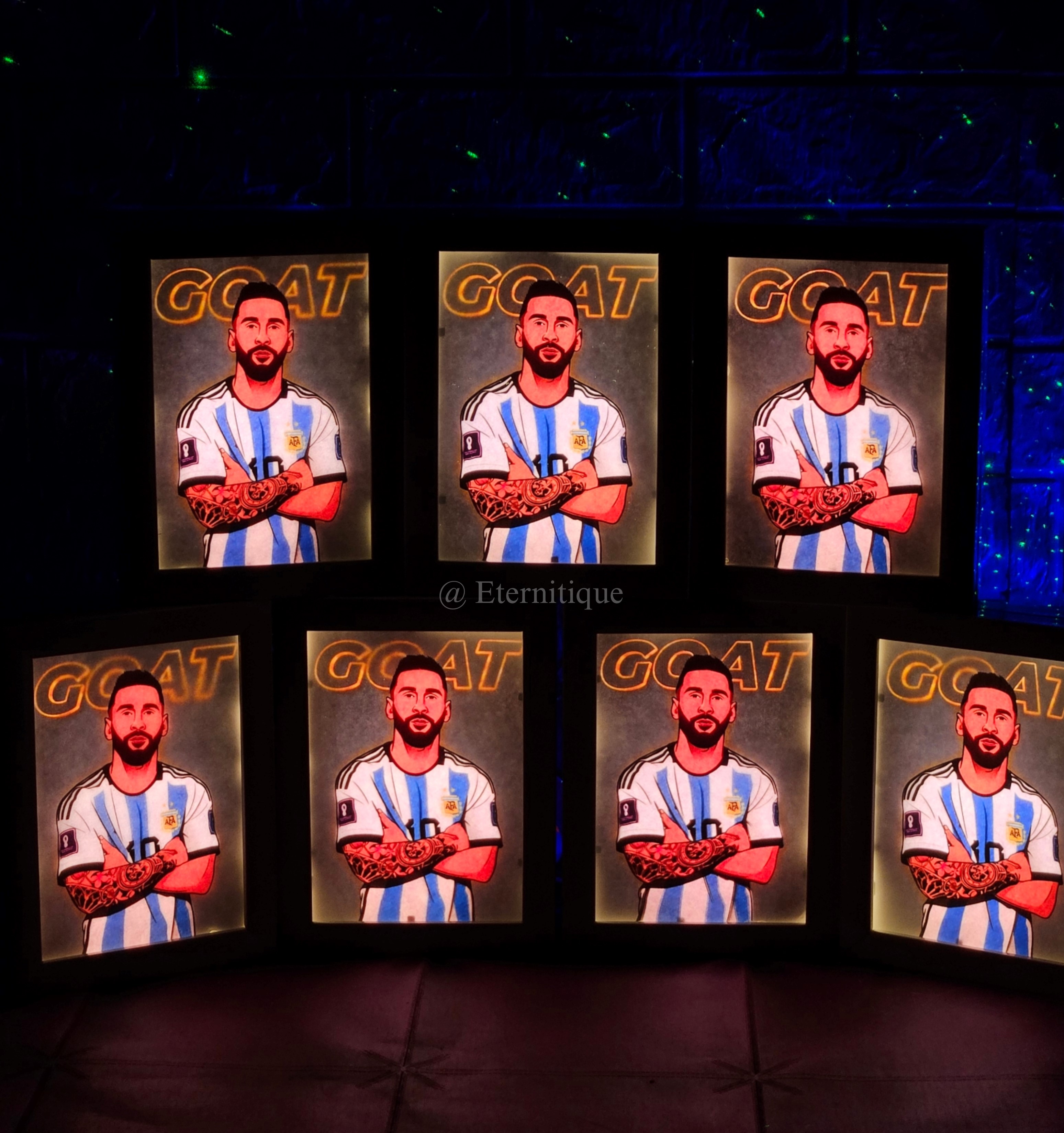 Lionel Messi GOAT Edition Light Box Frame | Messi | Frames | Lightbox | Gifts | Leo Messi. 