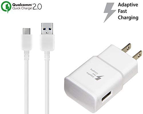 Fast Charger for USB Type-C . 15W with Certified USB Type-C Data and Charging Cable. (White / 3.3FT / 1M Cable). 