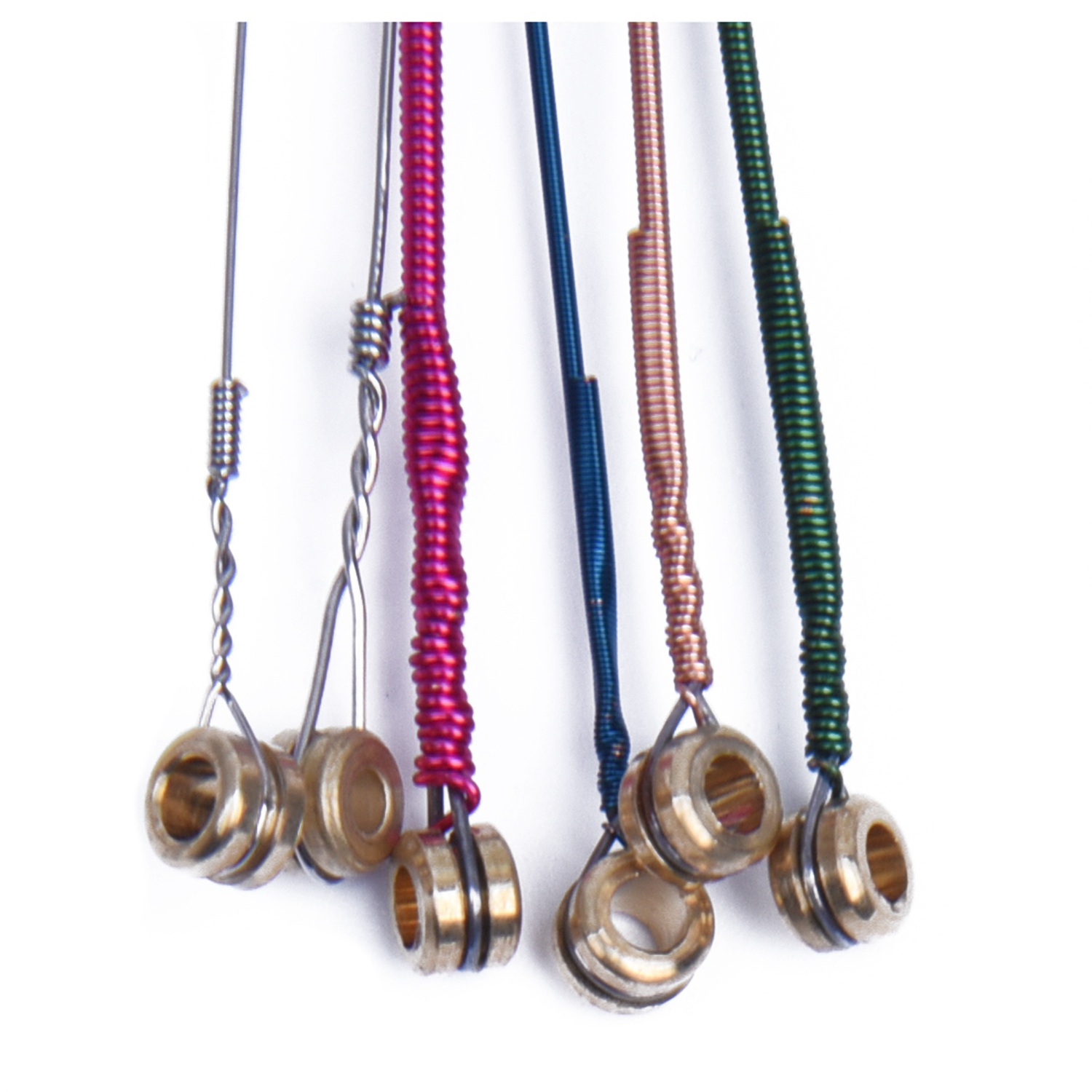 1 Set Rainbow Colorful Color String for Acoustic Guitar & 6 Pcs E, A, D, G, B, E nickel plated steel Guitar Strings Set - As shown. 