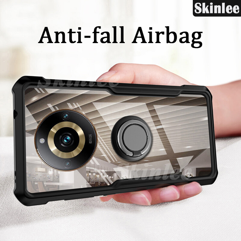 Phone Case for Realme Narzo 60 Pro Back Cover Hard Clear Transparent Shockproof Car Navigation Holder Ring Handphone shell Realme Narzo 60Pro Cover cases