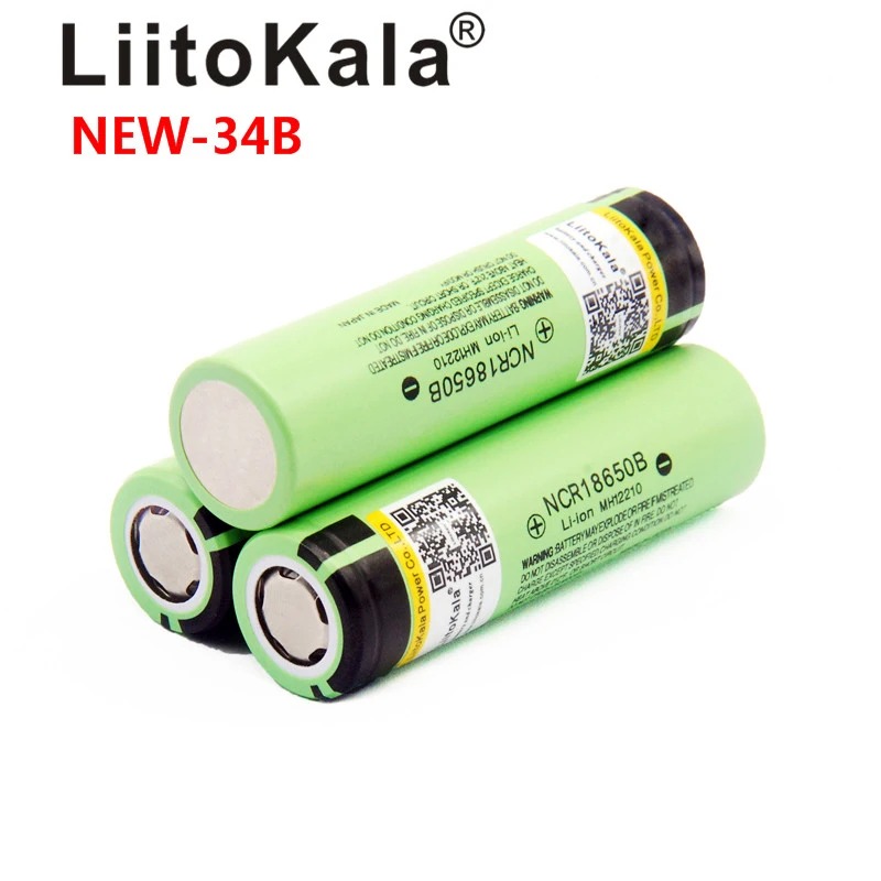 LiitoKala REAL CAPACITY 3.7V 2600mah 18650 Li Ion Rechargeable Battery 5C Discharge Rate Li-ion Battery For Power Tools- 2pcs. 