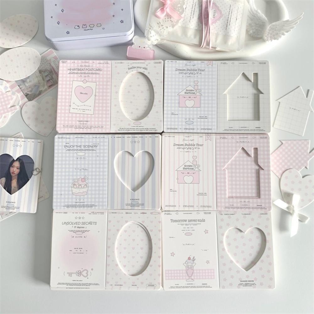 Folded Photocard Packing 3 Inch Cardboard Greeting card Mini Hollowed out Message card for Greeting Crafting DIY projects. 