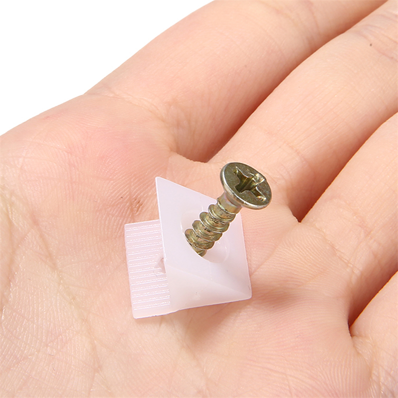 50/100pcs Furniture Chest Drawer Bottom Repair Fixing Mending Wedges Drawer Angle Code Bracket Fastener with Screws. 