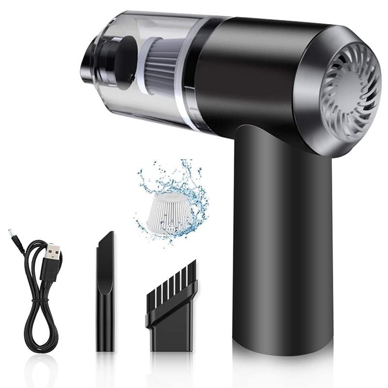 2 in 1 Wireless Portable Mini Vacuum Cleaner with Led Lights for Car and Home Cleaning. 