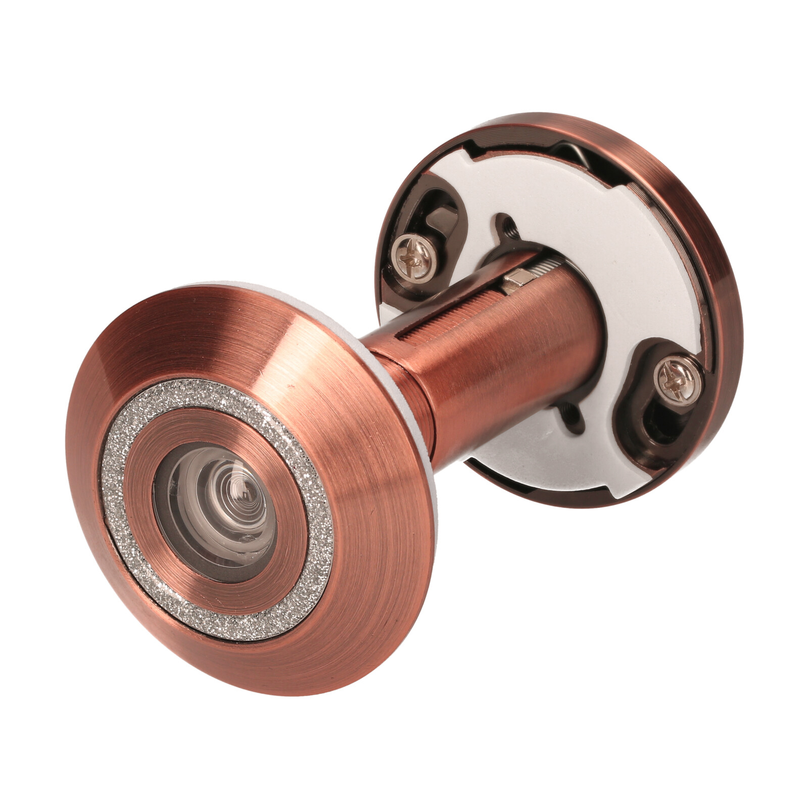 KOGEEK 220-degree Anti-theft Door Viewer for 70-100mm Door Thickness One-way Lock Peephole Viewer with Privacy Cover Home Security Tool (Red Bronze) - bong weed glass pipe. 