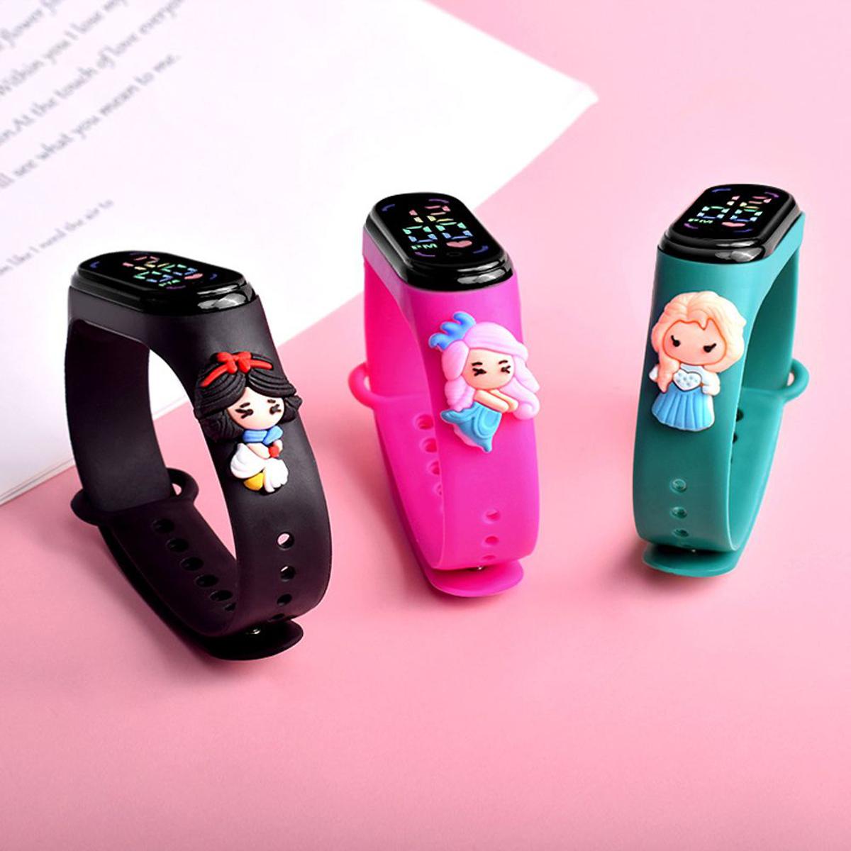 COSE Student Gift 3D Doll Waterproof Electronic Fashion Princess Sports Watch Cartoon Wrist Watch LED Digital Watch Children Watch