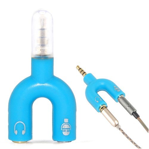 U-Shape Smartphone 3.5mm Audio Splitter For Headphone And Microphone. 