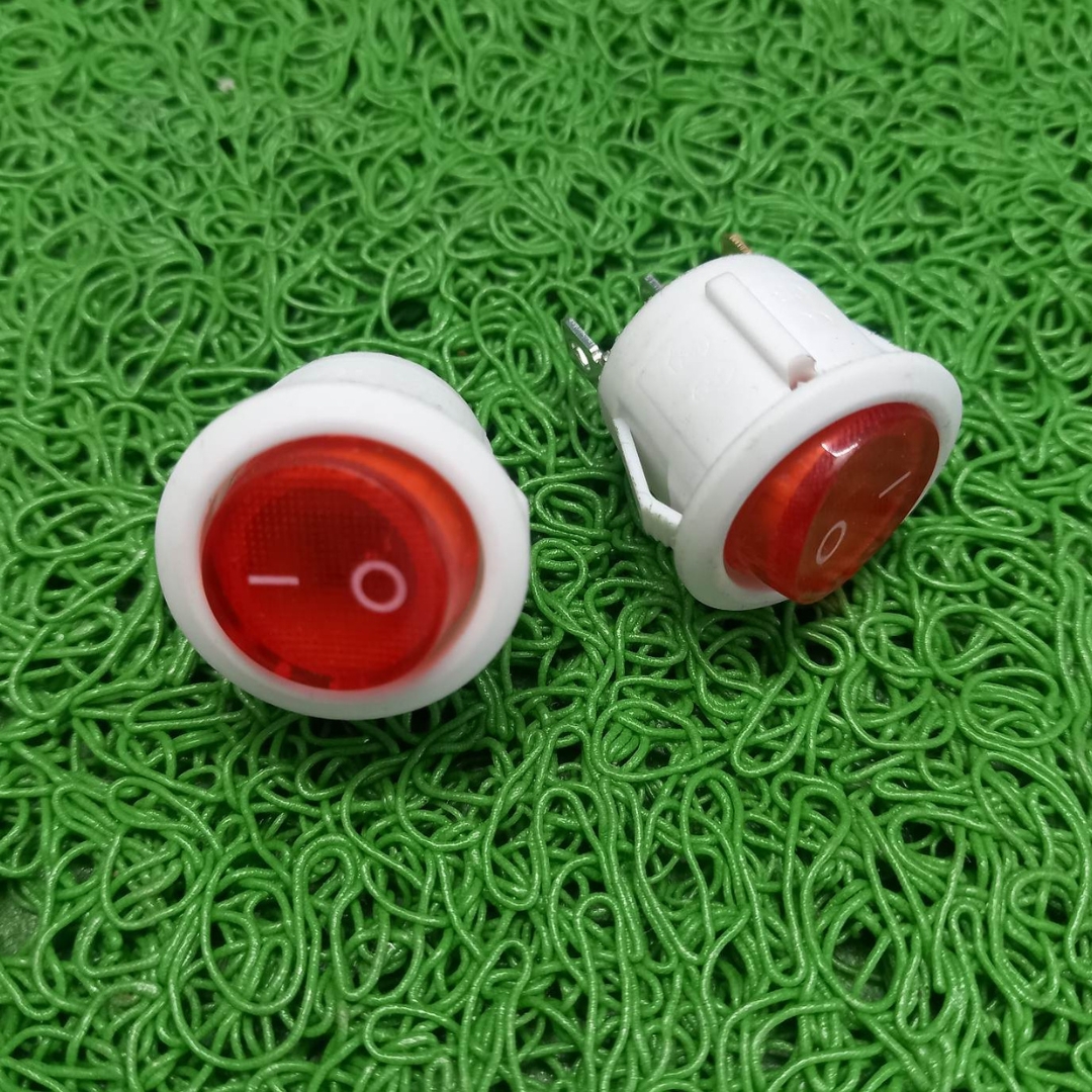 3Pcs WHITE BLACK Color 3 Pin KCD1 Rocker Switches AC 250V 10A 3Pin On Off Full Illuminated Neon RED Indicator SPST Power Switch For Auto Car Boat IPS UPS. 