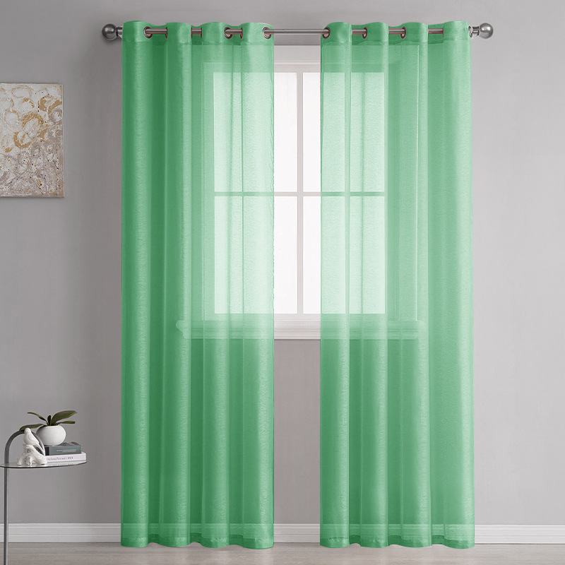 Amazon Dolly solid color window screen Cross-border foreign trade AliExpress dropshipping finished curtain fabric factory direct sales. 