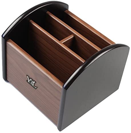 Rotating remote control holder, pen holder for desk,Wooden remote storage Organizer,TV remote control caddy@YCL872R Pen container. 