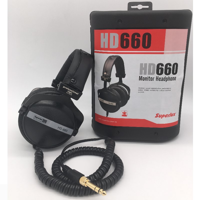 Superlux HD660 Closed Dynamic Stereo Headphone Professional Studio DJ Monitoring HIFI Headphone Noise-canceling Headset. 