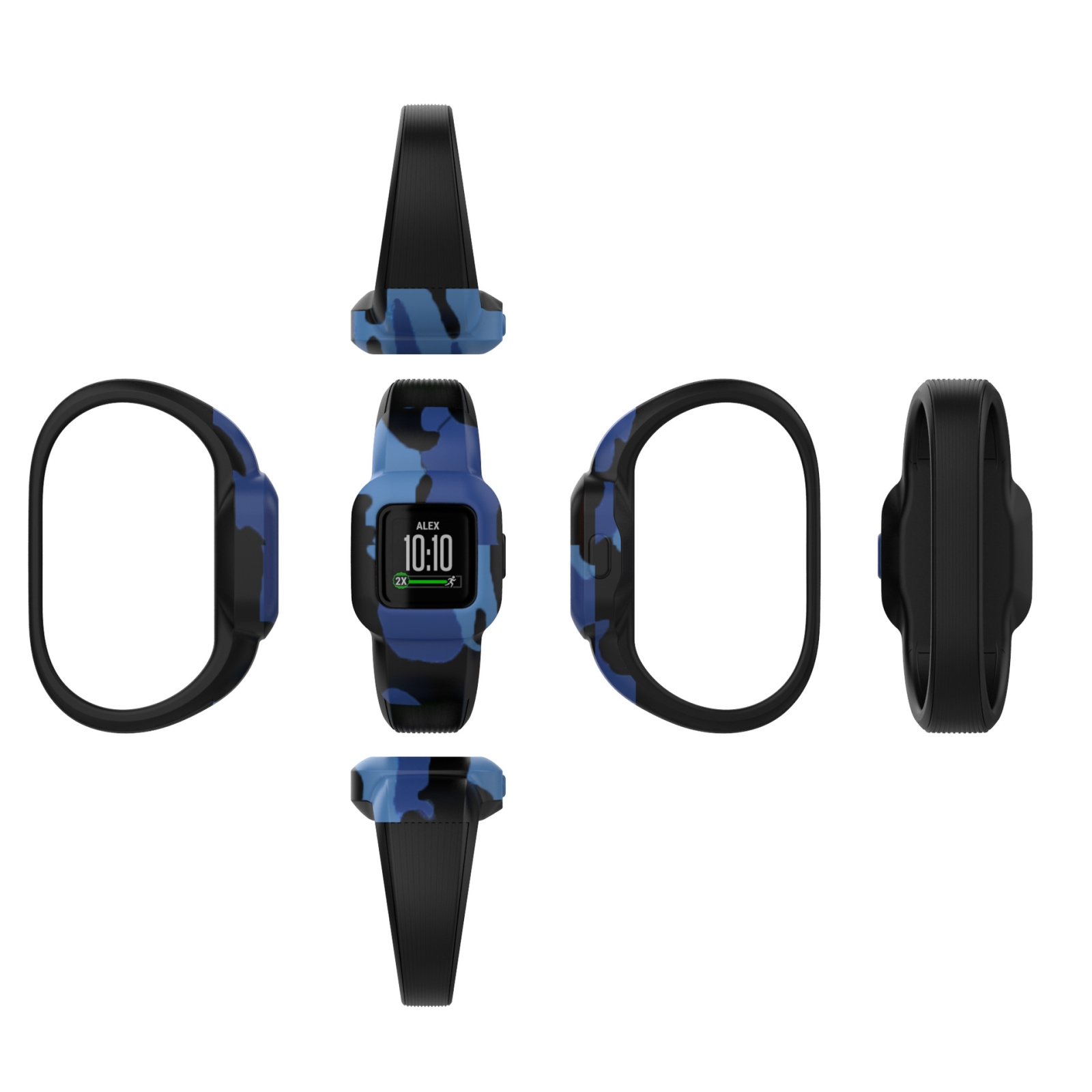 For Garmin Vivofit JR3 No Buckle Silicone Printing Watch Band, Size:S. 