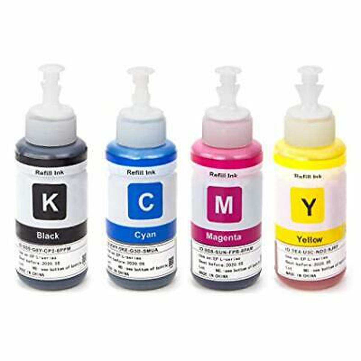 664 Ink Bottle Set (4Pcs) for Ep.son L100 L110 L120 L132 L200 L210 L222 For Epson L300 L310 L355 L360 L364 L365 L380 L382 L486 For Epson L550 L555 L565 L566 L605 L655 L800 L805 L810 For Epson L1300 L1455 L3050 L3070 For Epson Eco Tank ET-2500 ET-2550 ET-2. 
