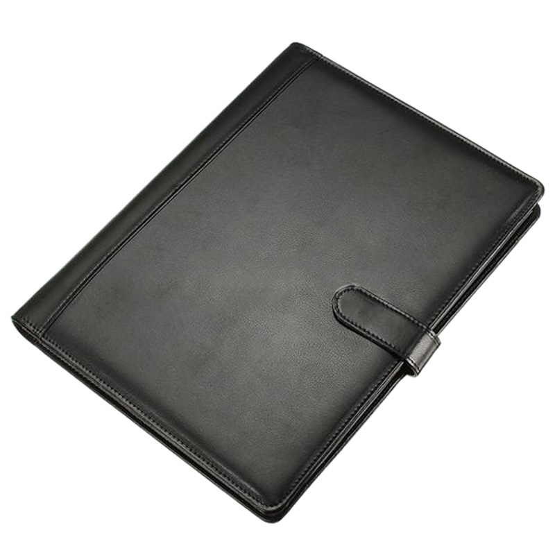 Black A4 Executive Conference Folder Portfolio PU Leather Document Organiser. 