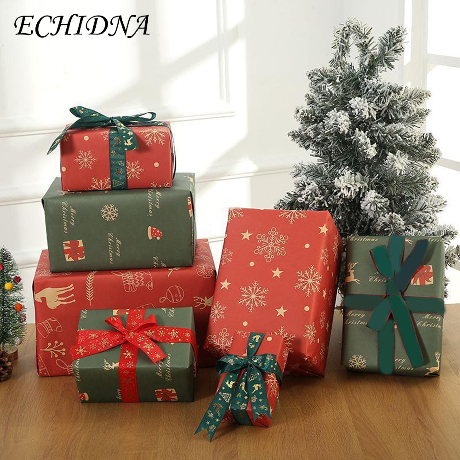 Christmas Wrapping Paper 2pcs Xmas Wrapping Paper Large Size Thick Durable Festive Elements Collection to Create Christmas Tree Wrapping Paper
