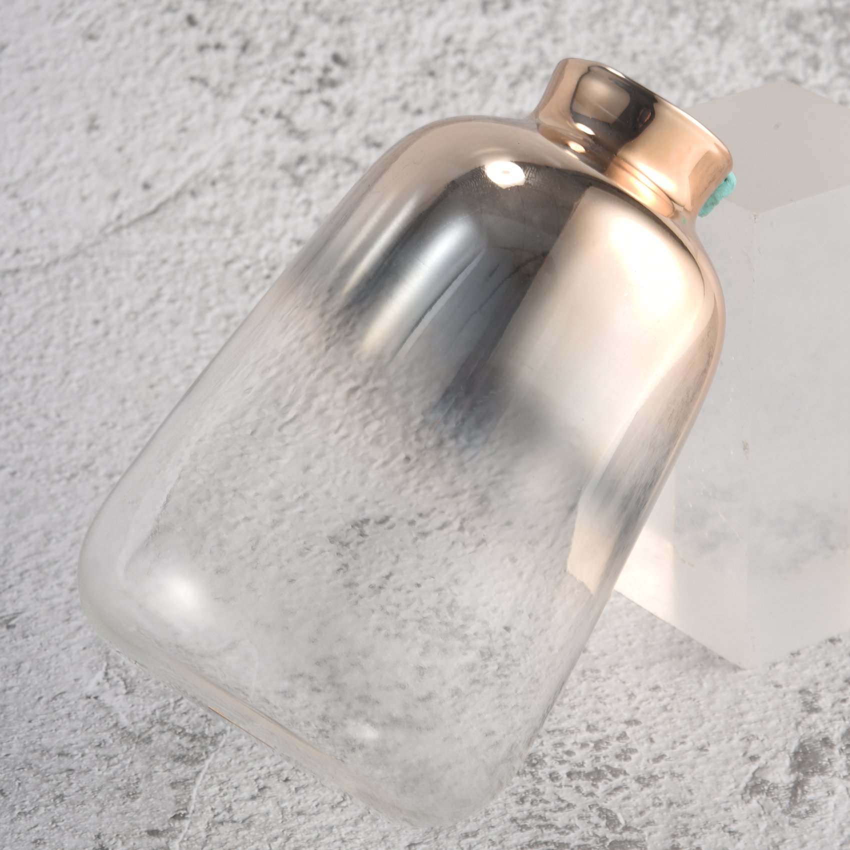 Nordic Silver Glass Vase Electroplated Flower Vases 9x14cm 独特な店