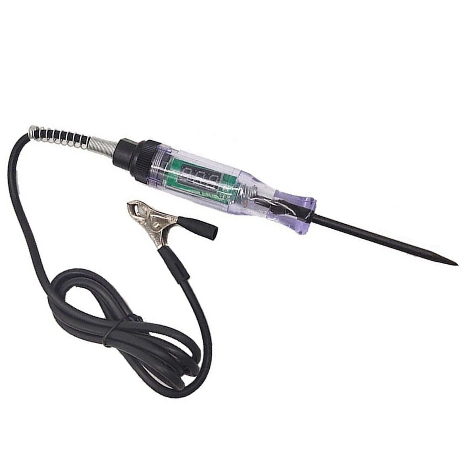 Qiunery Car Voltage Test Pen, 6V/12V/24V Auto Electric Tester With Steel Probe, Clip, Fault Testing Tool, 6.8" Pen Length Voltage Continuity Test For Most Cars. 