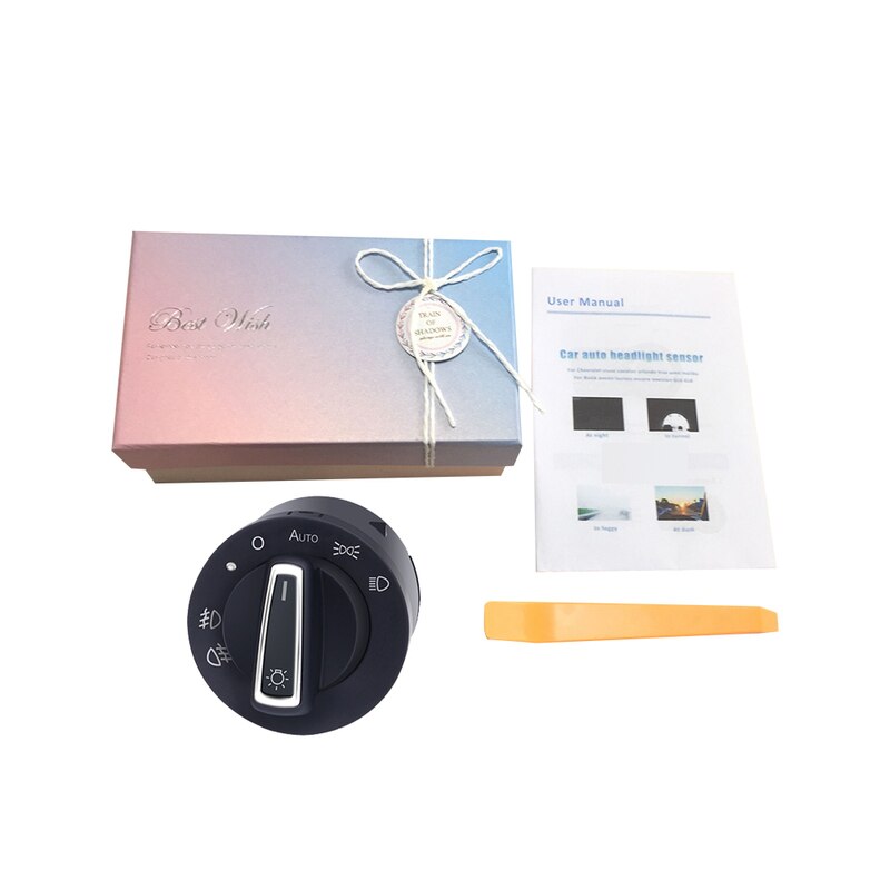 Car headlight switch for Volkswagen Golf Jetta MK5 MK6 automatic foglight module for Passat B6 B7 CC light sensor control button-Type D. 