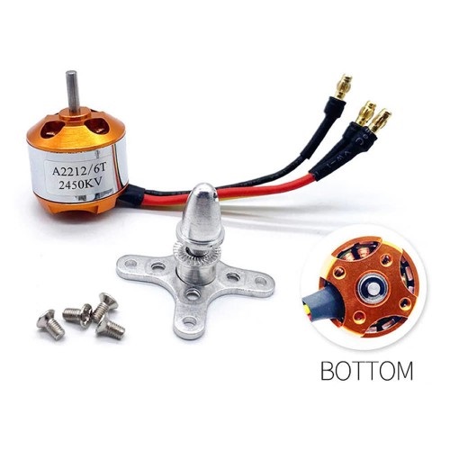 A2212 2450KV Brushless Motor/ BLDC Motor with 3.5mm connector For F330/F450/S500 and SU27/ F22 Fixed wings. 
